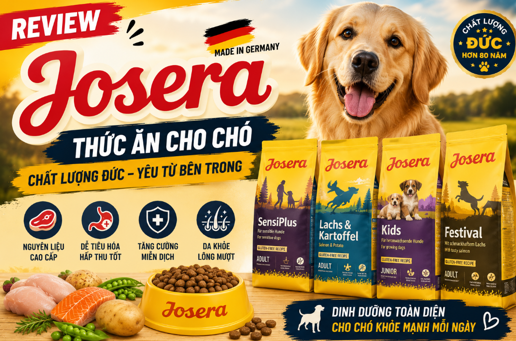 Thức Ăn Cho Chó Josera - Công Nghệ An Toàn Sinh Học Cho Cún Yêu